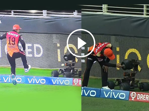 Nitish Rana breaks camera