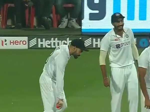 Kohli imitating Bumrah