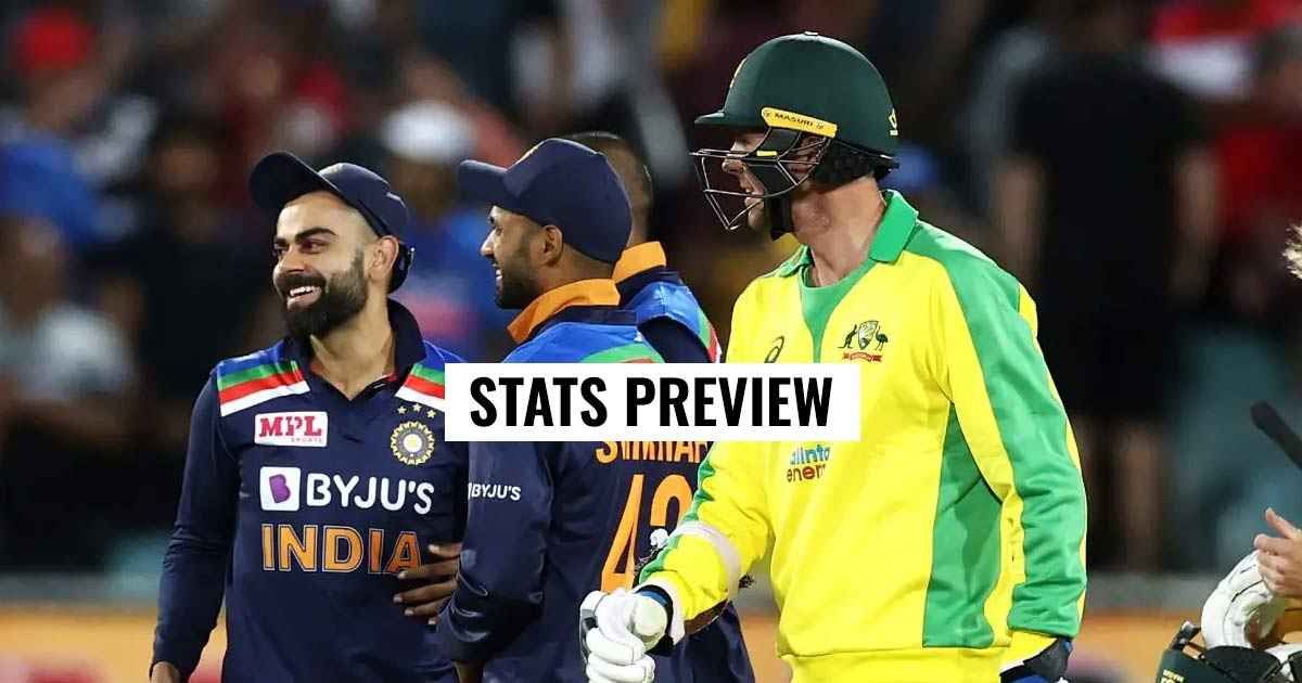 ind vs aus 1st odi stats preview sportstiger