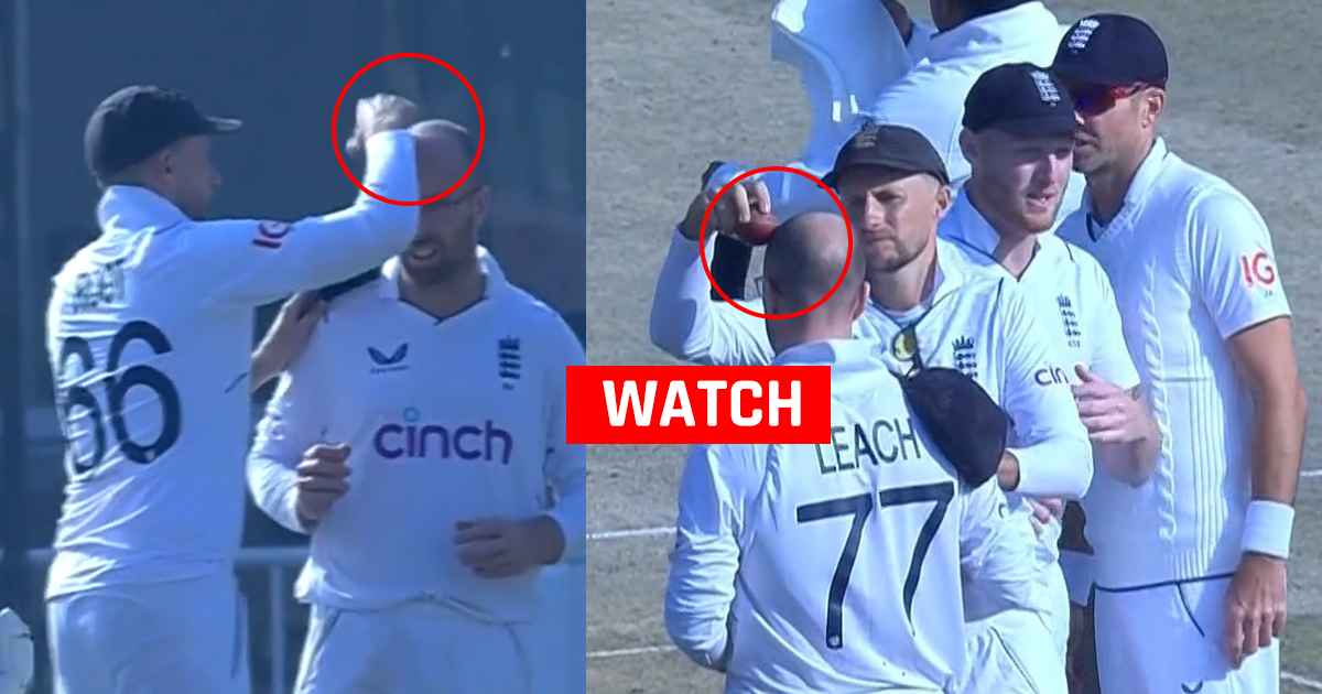 Joe Root Shines Ball On Jack Leach Head Pak vs Eng 1st Test