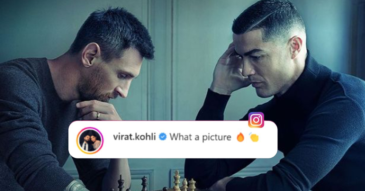 Virat Kohli reacts as Ronaldo and Messi's first-ever joint