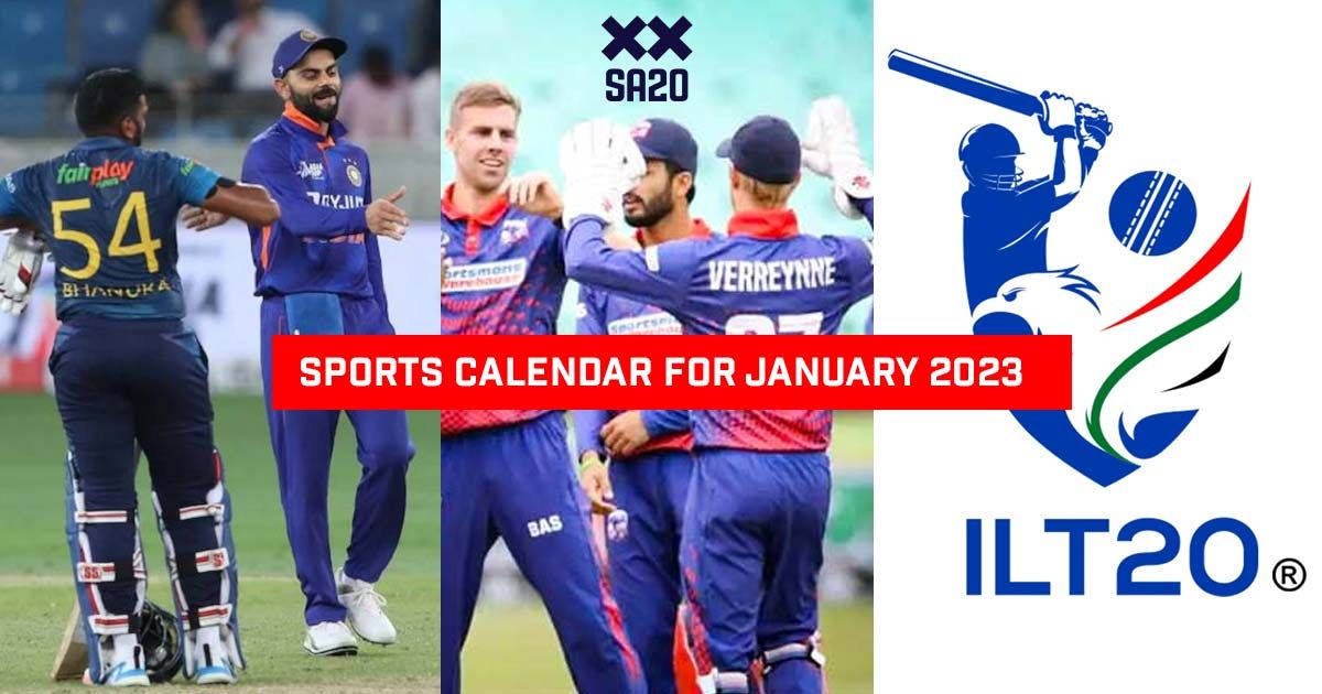 Sports Events in January 2023 IndiaSri Lanka series, Australian Open